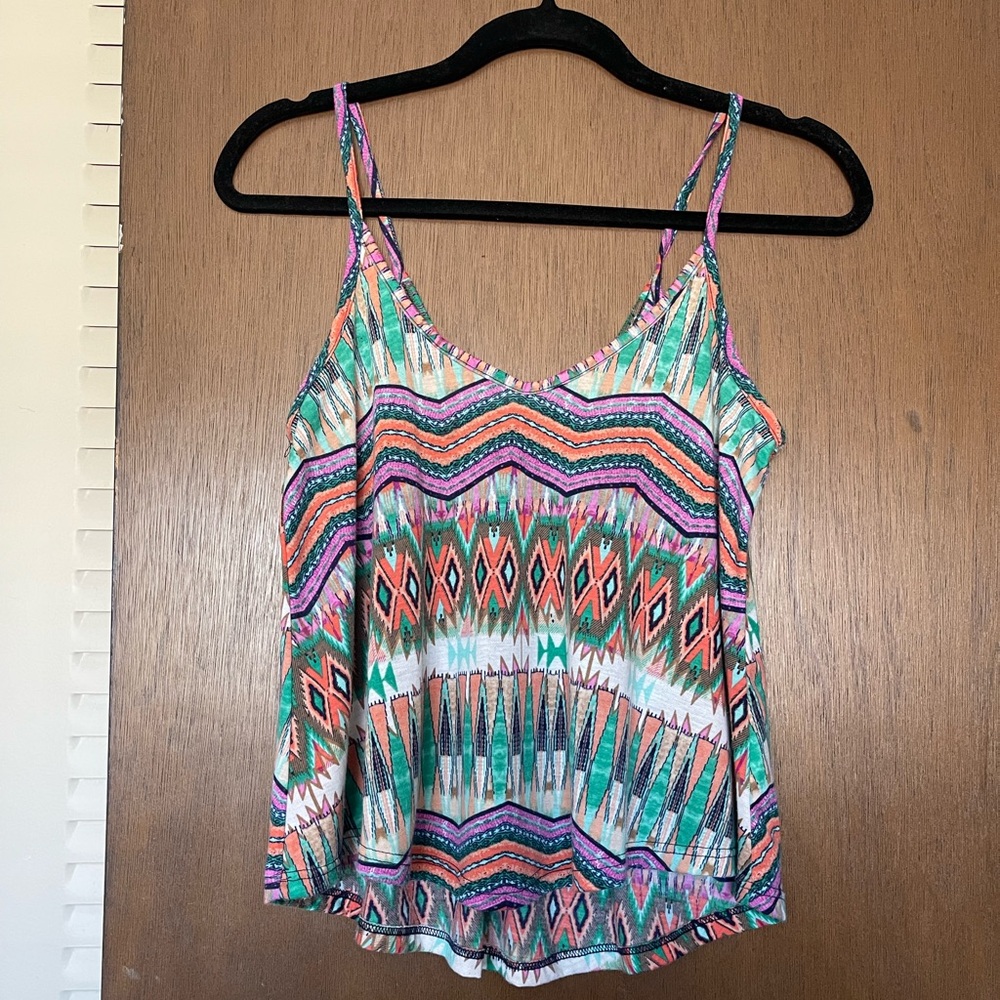 Tribal spaghetti strap tank top